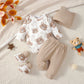 Ensemble bébé garçon 0-9 mois – Petit Ours 4 pièces : body, pantalon, bonnet et chaussettes