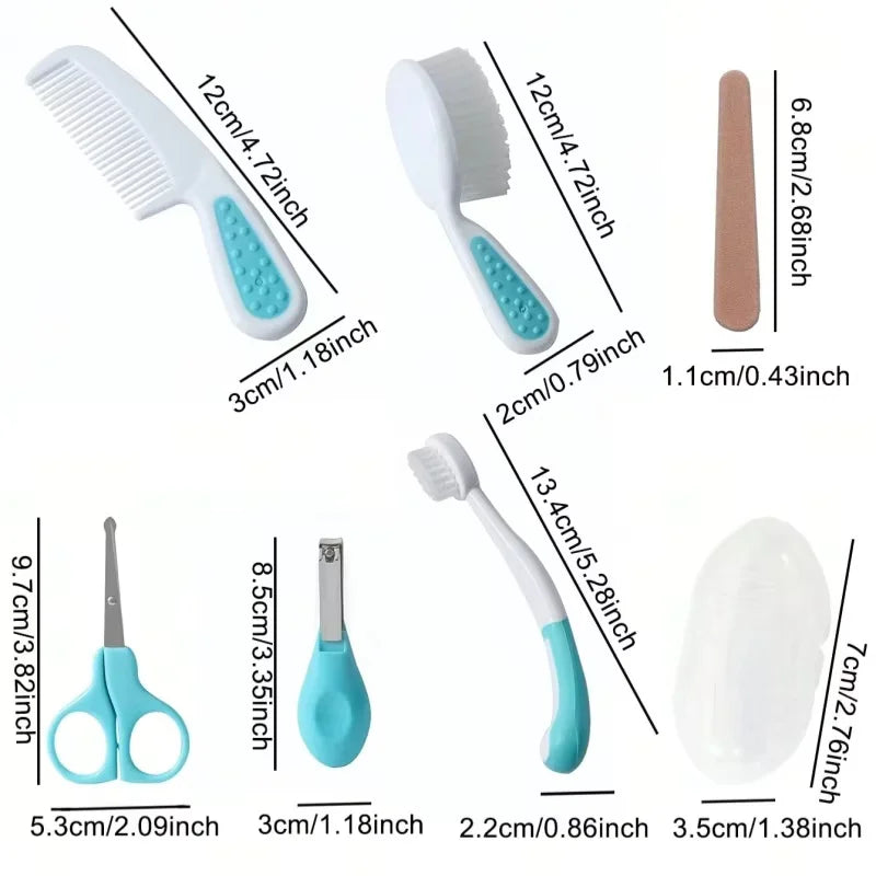 Ensemble de soins pour bébé Piece – Coupe-ongles, brosses, peignes et ciseaux