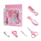 Trousse de soins pour bébé – Coupe-ongles, peigne, brosse, ciseaux, thermomètre