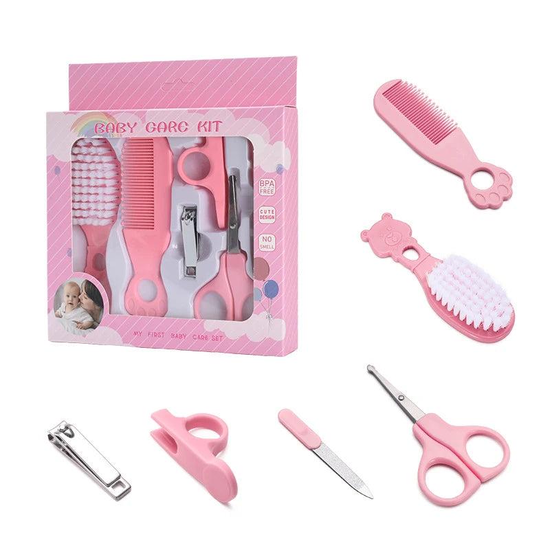 Trousse de soins pour bébé – Coupe-ongles, peigne, brosse, ciseaux, thermomètre