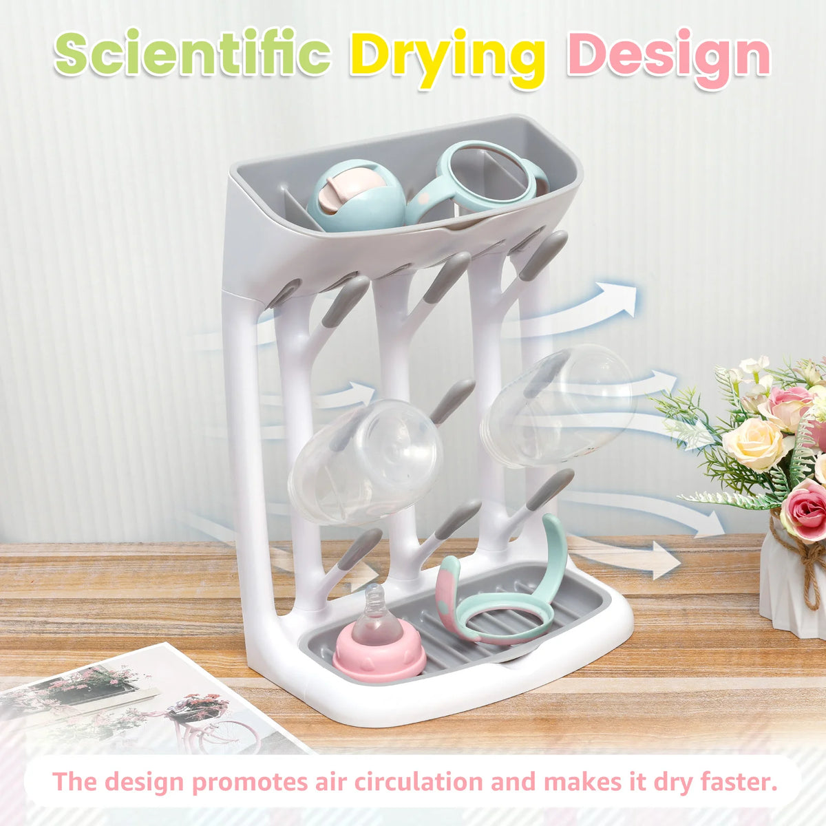 Baby Bottle Drying Rack – Space-Saving Countertop Organizer