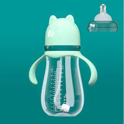 Ensemble de biberons avec poignée, tétines en silicone sans BPA
