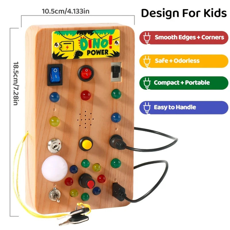 Tableau d'activités Montessori à LED – Jouet d'éveil lumineux pour enfants