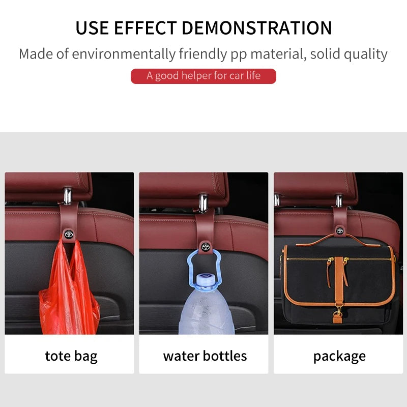 Car Logo Seat Hook – Organizer for Back of Toyota Seats