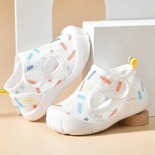 2025 Summer Breathable Air Mesh Kids Sandals 1-4T Baby Unisex Casual Shoes Anti-slip Soft Sole First Walkers Infant Lightweight