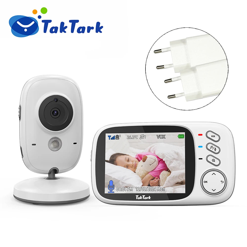 Wireless Baby Monitor 3.2" Screen with Night Vision and Audio