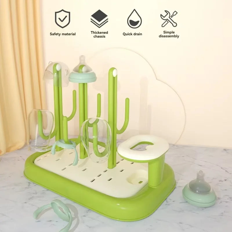 Baby Bottle & Brush Holder – Drying Rack for Bottles and Pacifiers