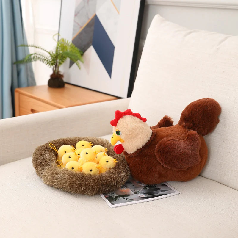 Ensemble de peluches Famille Poussins – Maman et Bébé Câlins !