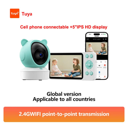 DANMINI 5" 2K WiFi Baby Monitor with Remote Control
