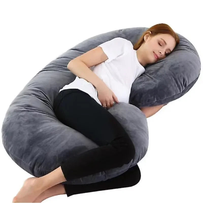 New Minky U-Shaped Pregnancy & Nursing Body Pillow – Full Maternity Support
