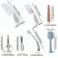 Ensemble de soins pour bébé gris 7 pièces – Peigne, brosse, ciseaux et coupe-ongles