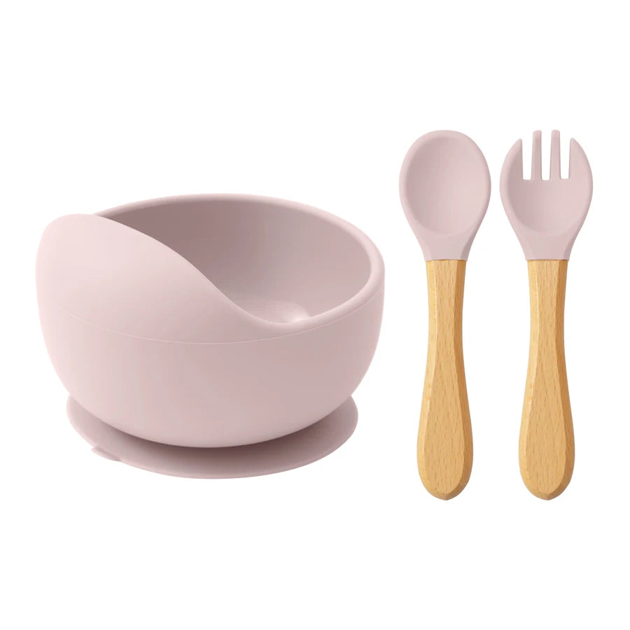 Baby Tableware Set – Suction Plate, Bowl & Training Utensils