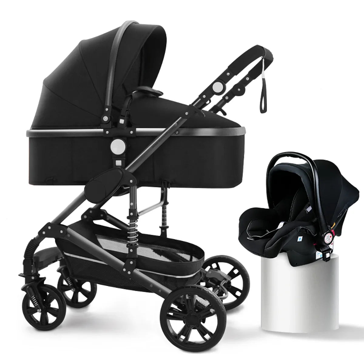 3-in-1 Foldable Baby Stroller – High Landscape, All-Season Carriage