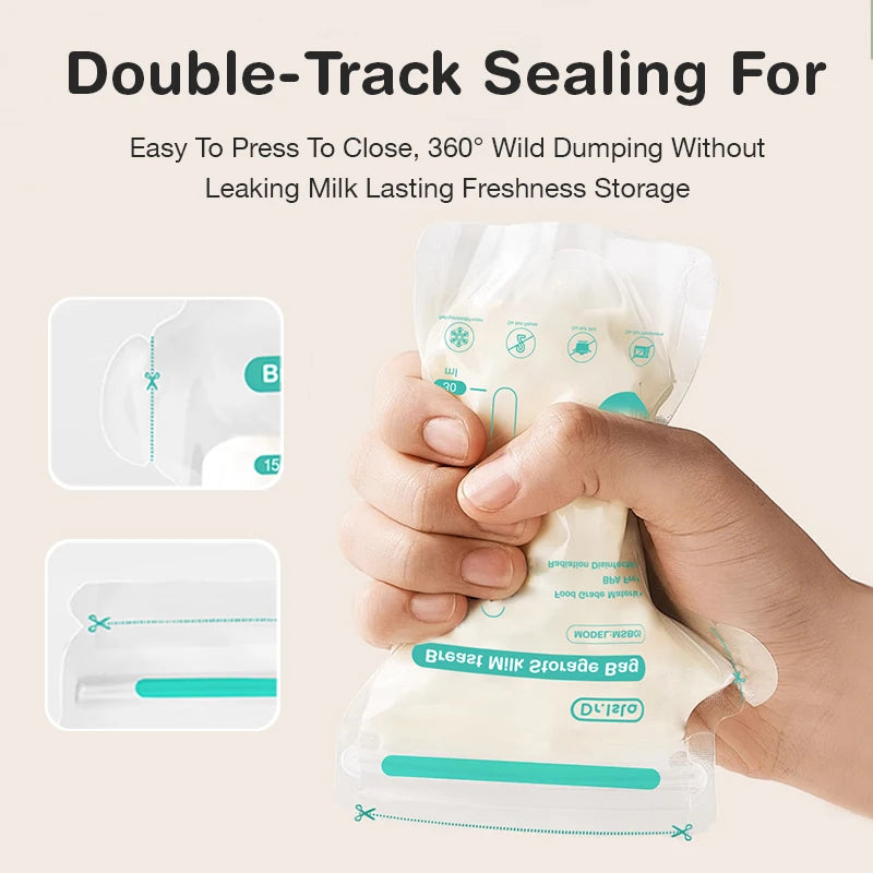 MAMIJOY 150ml Breast Milk Storage Bags – 100pcs, BPA-Free, Leakproof & Safe