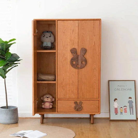 Modern Kids Wardrobe – Wooden Space-Saving Closet