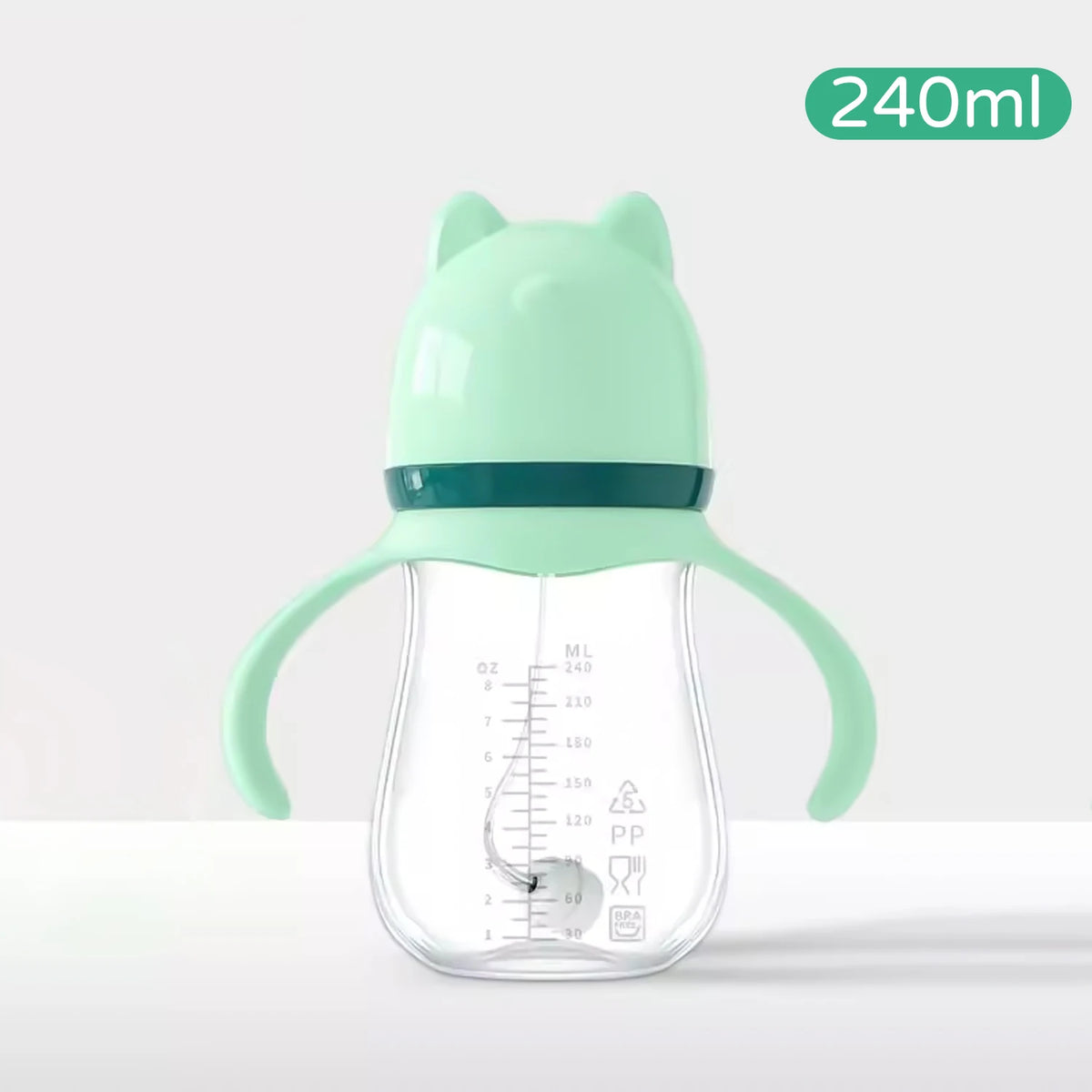 240ml BPA-Free Bear Baby Bottle – Wide-Caliber, Anti-Colic, Drop-Resistant