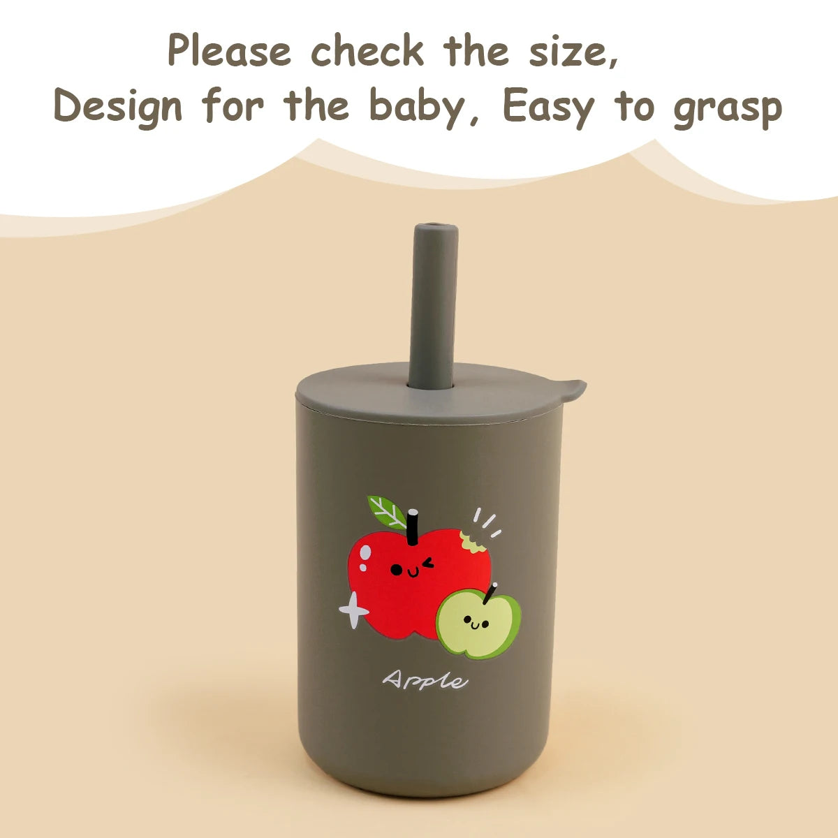 Biberon pour tout-petits – Gobelet à paille en silicone pour enfants