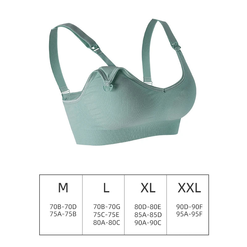 Soutien-gorge d'allaitement sans armatures – Ouverture sur le devant, sans coutures, effet push-up