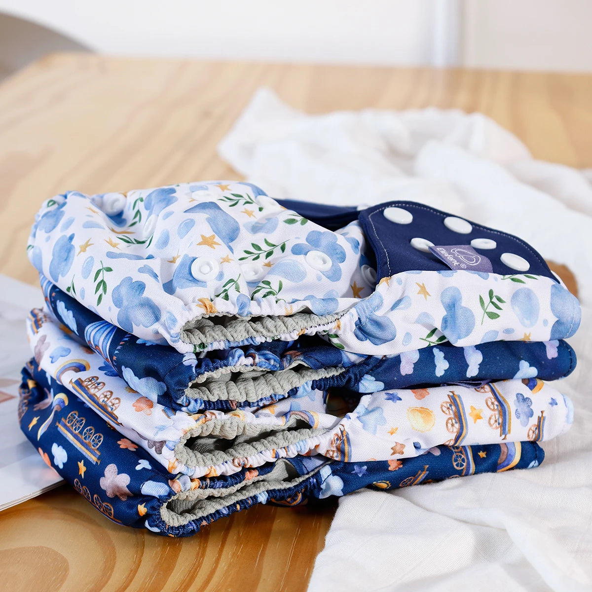 Lot de 4 couches lavables pour bébé