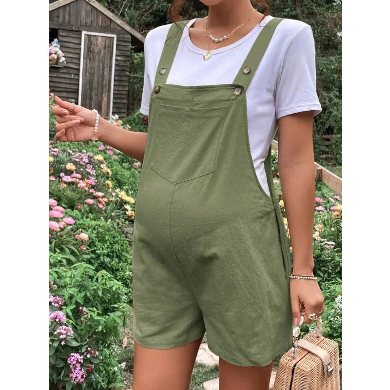 Combinaison de maternité grande taille – Combinaison d'été en coton pour femmes enceintes