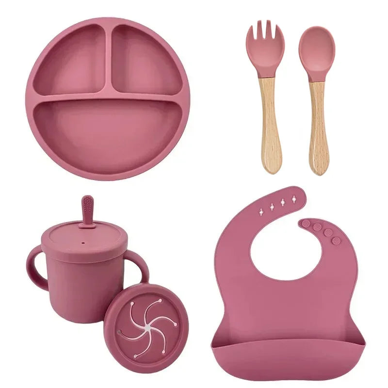 Kit d'alimentation pour bébé – Assiette à ventouse, tasse et couverts