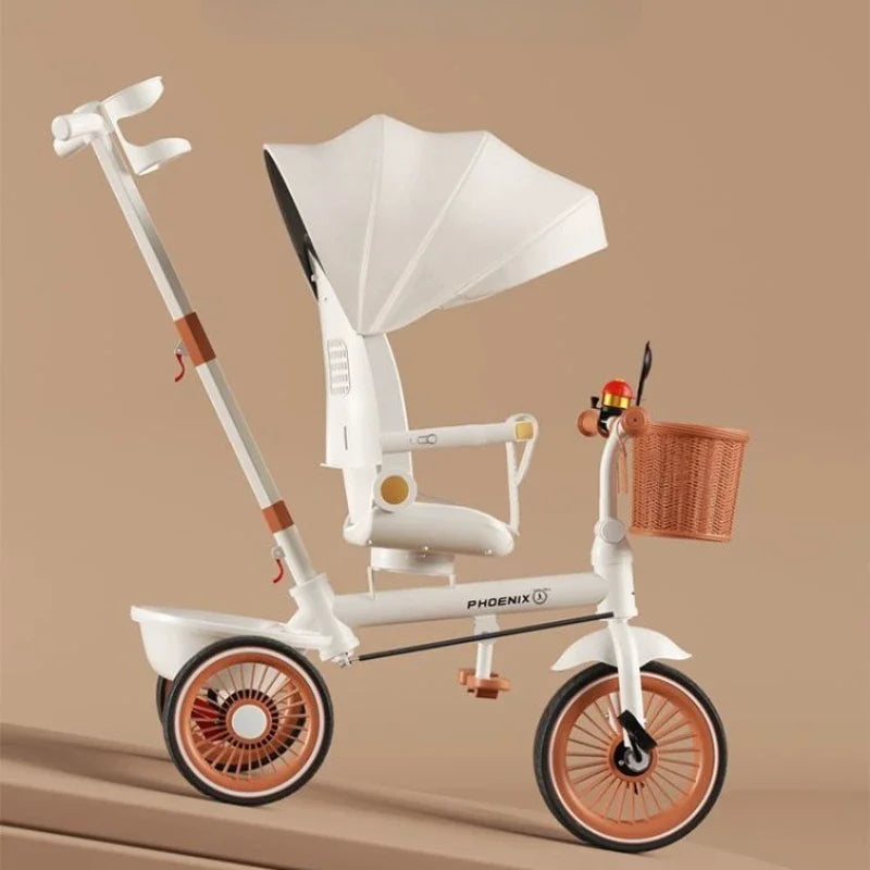 Tricycle et poussette légers à 3 roues pour enfants