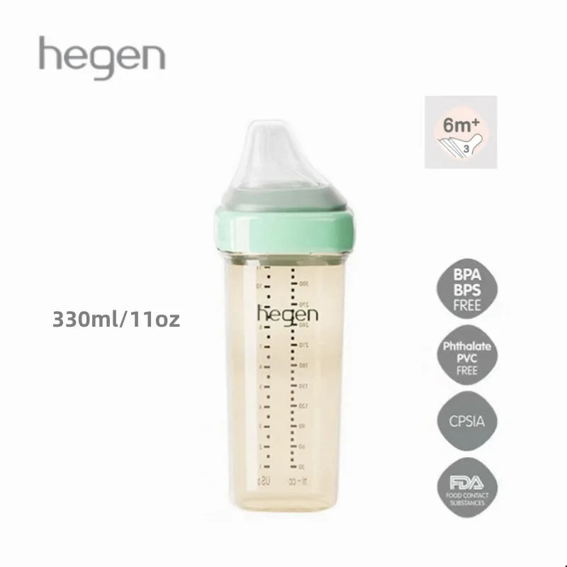 Hegen PPSU Baby Bottle – Original with Storage Lid & Pacifier, Gift Box Included