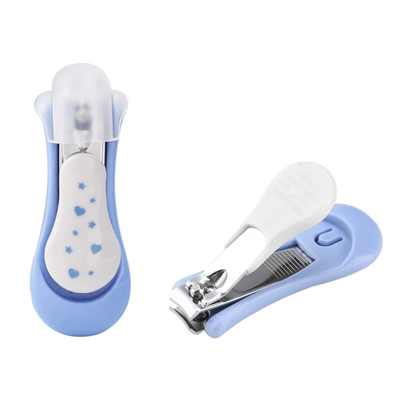 Ensemble de soins pour bébé 4 pièces : coupe-ongles avec capuchon, limes à ongles, ciseaux
