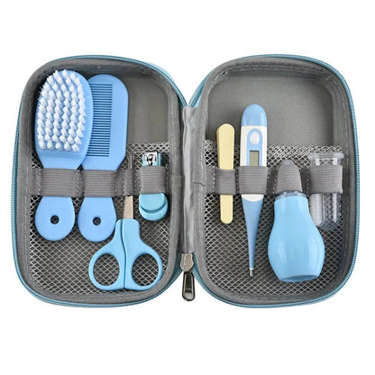 Ensemble de soins pour bébé 8 pièces – Inhalateur nasal, ciseaux à ongles et sac
