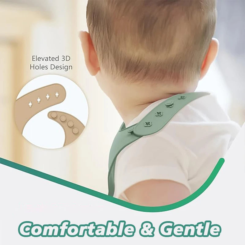 Infant Eating Bib – Pocket Bib for Saliva & Food Spills