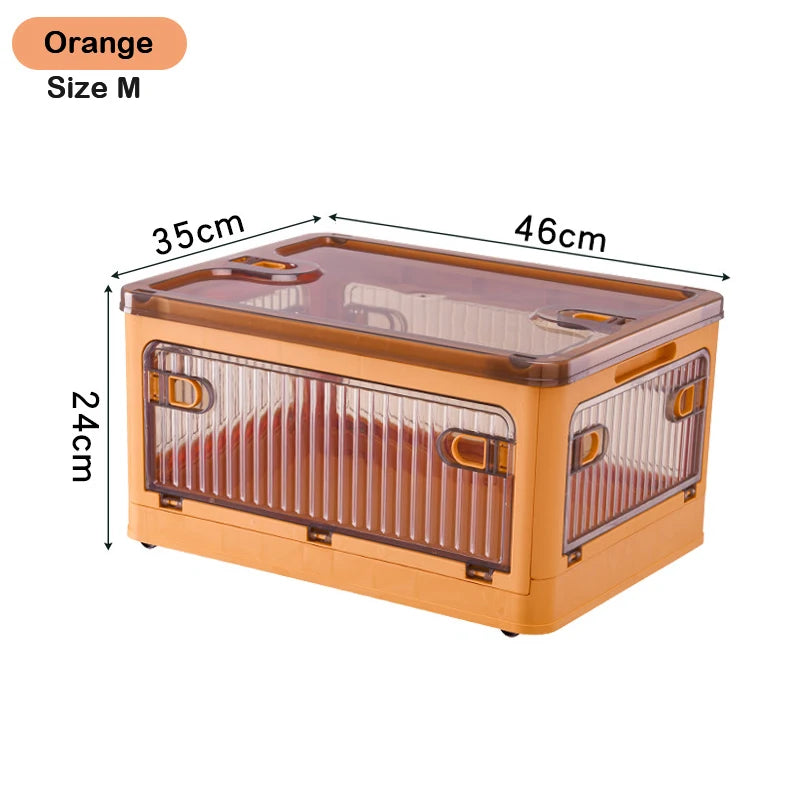 Boîte de rangement pliable BGRORIO – Modèle à roulettes et empilable