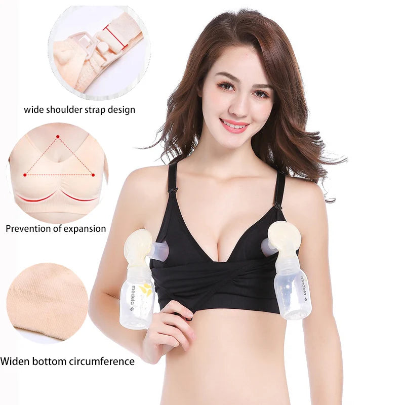 Soutien-gorge d'allaitement et de maternité mains libres – Confort optimal pour allaiter toute la journée