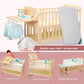 Convertible Baby Bed – Solid Wood & Adjustable Cradle