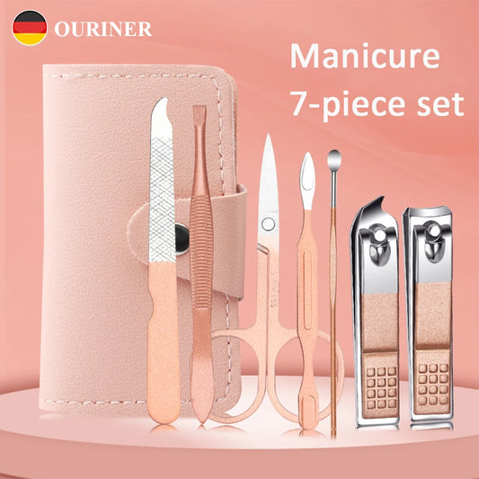 7-Piece Stainless Steel Nail Clipper Kit – Portable Manicure Tools