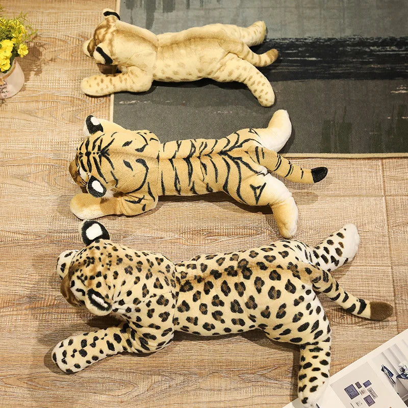 Peluche Lion, Tigre et Léopard – Jouet en peluche doux pour enfants