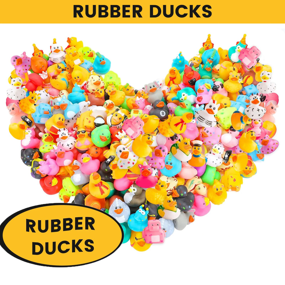 Canards en caoutchouc en vrac (1 à 100 pièces) – Jouets de bain et cadeaux de fête