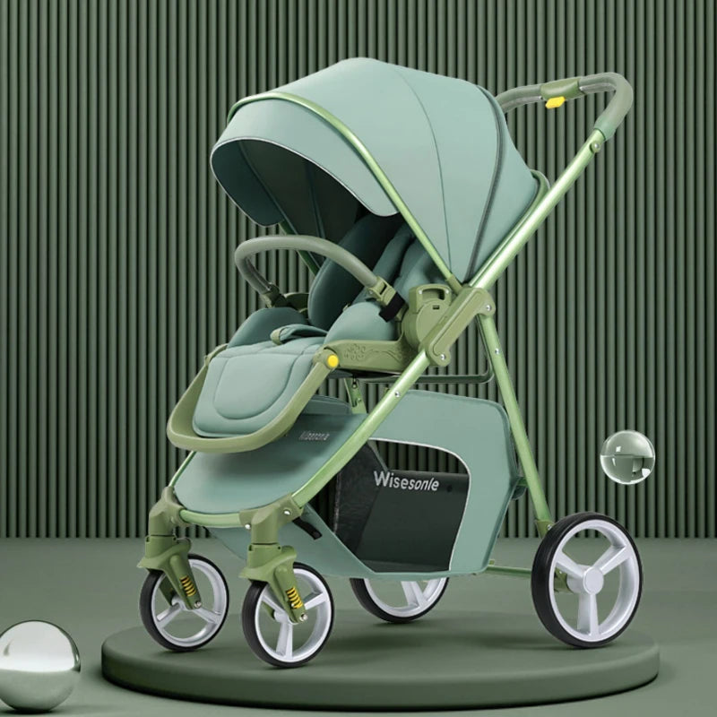 2-in-1 Portable Multifunctional High Landscape Baby Stroller (0–3Y)