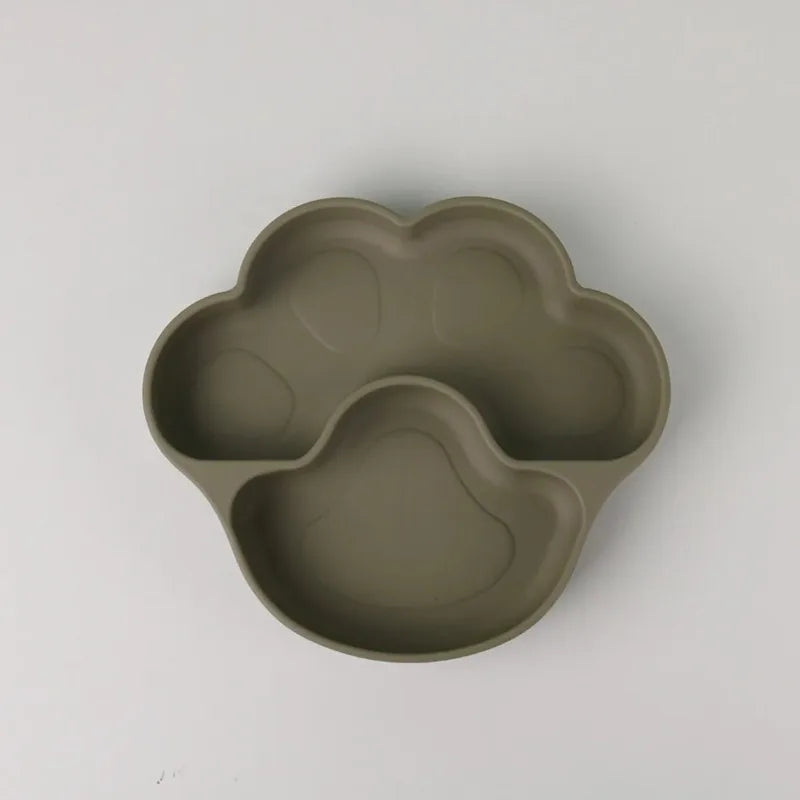 Ensemble repas pour bébé – Assiette en silicone et bol à ventouse pour tout-petits