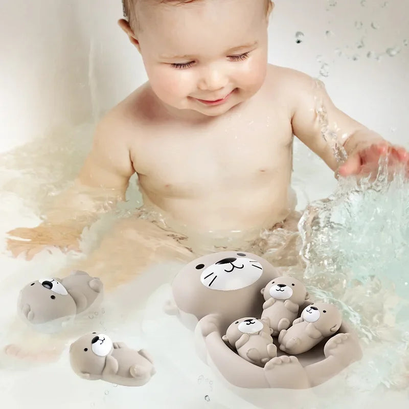 Loutre flottante et câline pour le bain des bébés et des tout-petits - Jeu dans l'eau