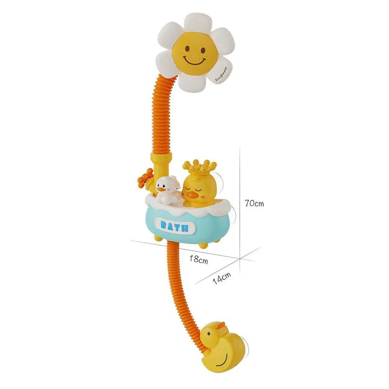Jouet de bain pour bébé – Jeu d'eau avec un canard et un nuage mignons
