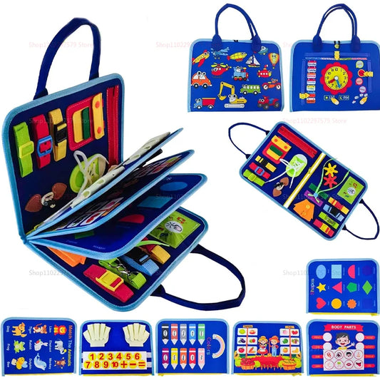 Tableau d'activités Montessori – Jouet d'éveil sensoriel pour les tout-petits