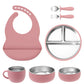 Ensemble d'alimentation pour bébé 7 pièces – Vaisselle en acier inoxydable et silicone