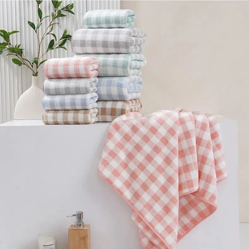 Japanese Minimalist Cotton Bath Towel – Thick, Soft & Absorbent Parent-Child Set