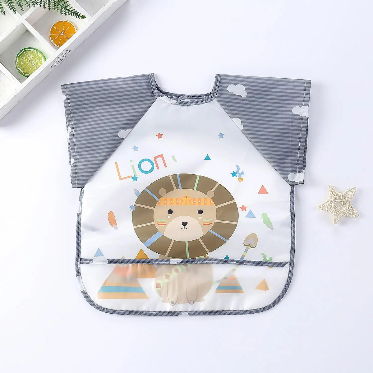 Cute Cartoon Waterproof Baby Feeding Bib (0–3Y)