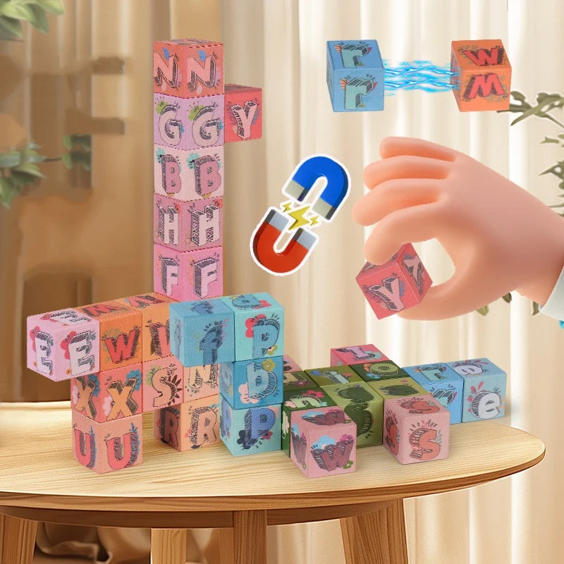 Magnetic Alphabet Blocks Set – STEM Learning Montessori Toy