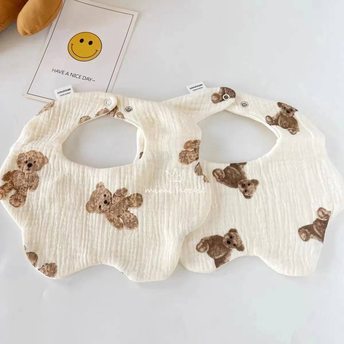 Waterproof Baby Bib – Soft Cotton Burp Cloth for Newborns