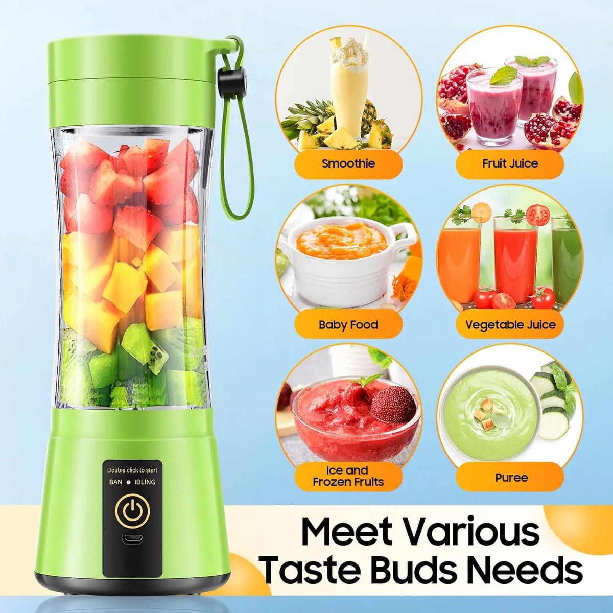Portable Electric Baby Juicer – USB Smoothie & Shake Mixer