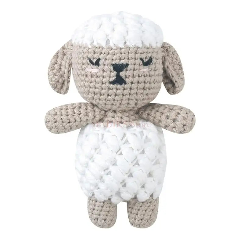 Peluche animal tricotée – Jouet doux pour dormir les bébés