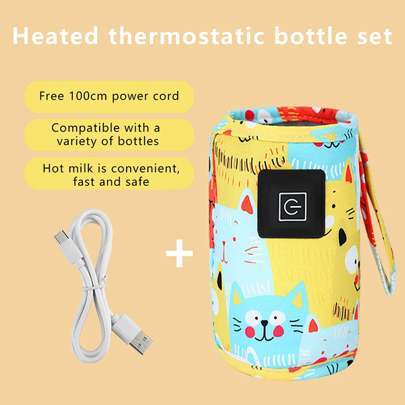 Portable USB Bottle Warmer | Insulated Travel Bag for Baby Feeding