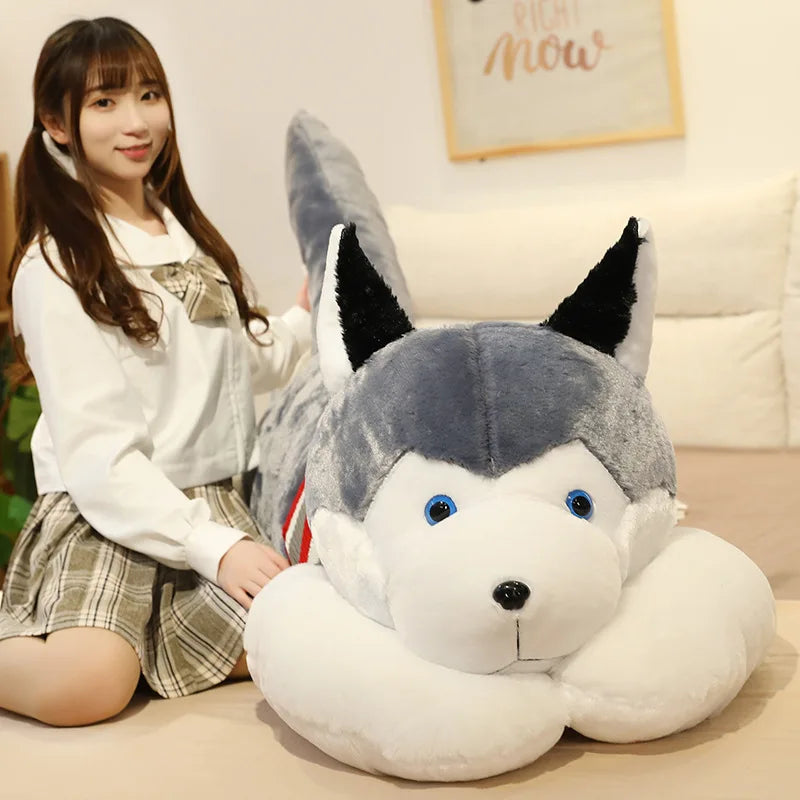 Giant Husky Plush – Soft Stuffed Dog Toy